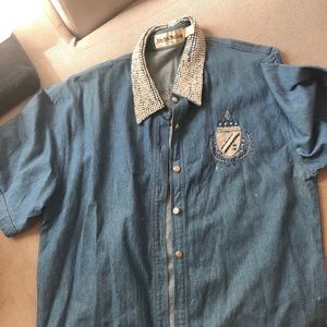 Embellished vintage denim shirt 🥳